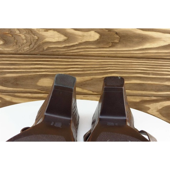 Munro Sz 10 M Brown Slide Leather Women Sandals 2820 - Picture 8 of 8